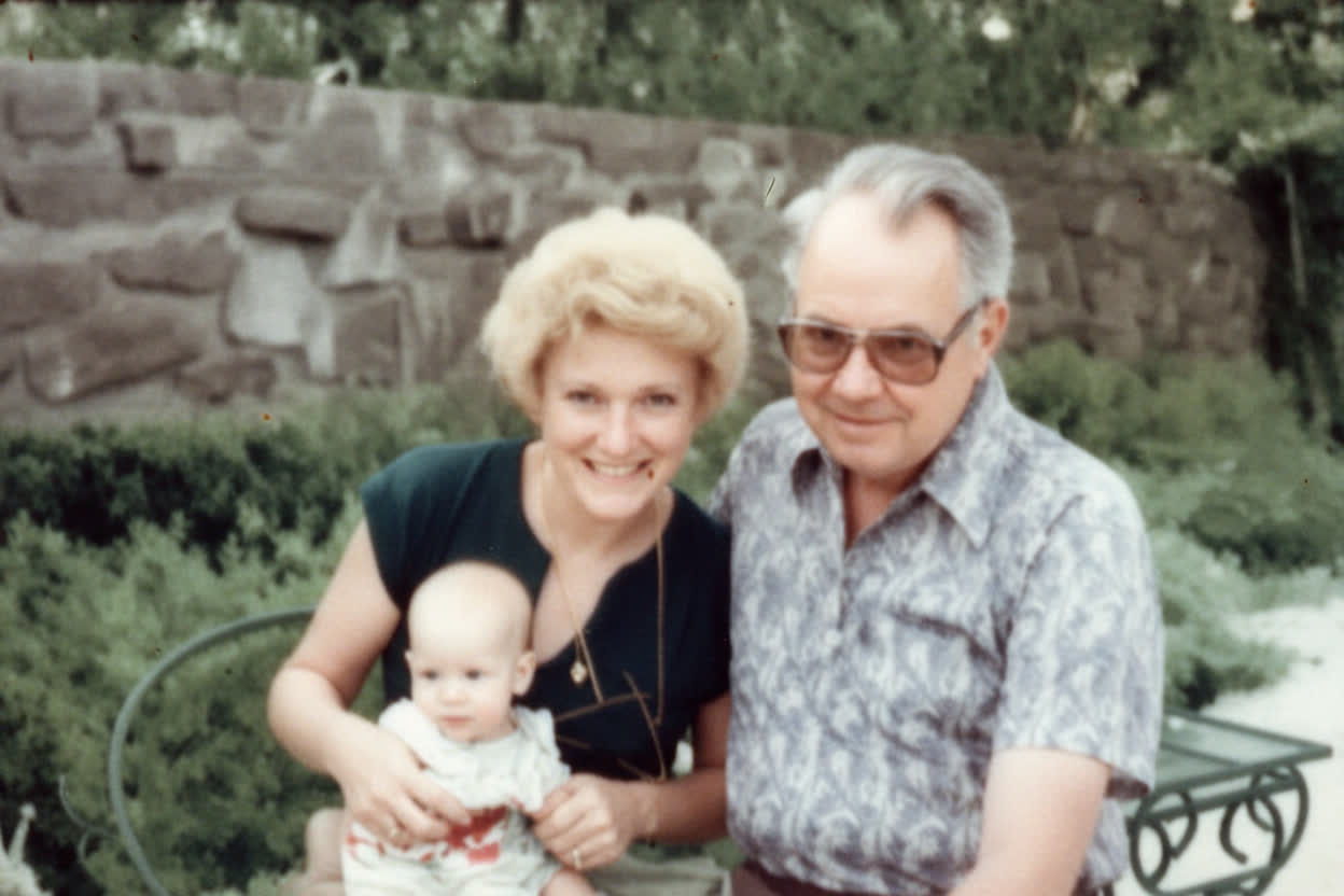 With Nanny and Papa (maternal grandparents) at the lake